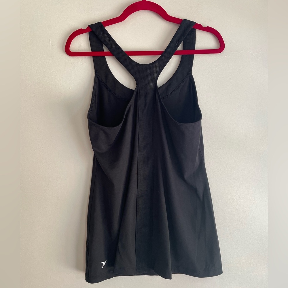 Old Navy Active Go Dry Black Round Neck Racerback Tank Top Size L - Picture 3 of 5